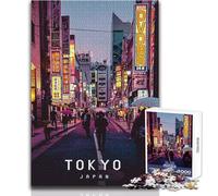 Rompecabezas para Adolescentes de 1000 Piezas, Tokio, Hermoso diseño, Juego, una Obra de Arte, Juguetes antiestrés, tamaño 50x75cm