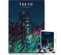 Rompecabezas para Adolescentes de 1000 Piezas, Tokio, Hermoso diseño, Juego, una Obra de Arte, Juguetes antiestrés, tamaño 38x26cm