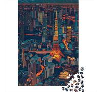 Rompecabezas para Adolescentes De 1000 Piezas Tokyo Tower Night View Rompecabezas para Adultos Juegos Divertidos Una Obra De Arte Cumpleaños Y Navidad 38x26cm/1000pcs