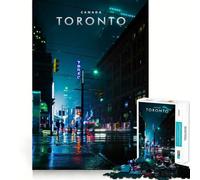Rompecabezas para Adolescentes de 1000 Piezas, Toronto, Ontario, Bordes impecables, Divertido Juego Mental, Regalo, Momento Acogedor, Arte de Pared navideño (38x26cm)