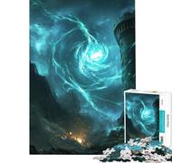 Rompecabezas para Adolescentes de 1000 Piezas Torre mística y vórtice Un Reto para completar Regalo de cumpleaños Decoración para el hogar Juguetes para Mayores de 14 años (38x52cm)