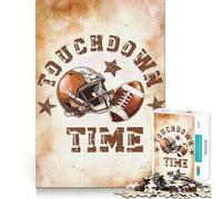 Rompecabezas para Adolescentes de 1000 Piezas Touchdown Time Football Graphic Tight Cut Fun Problem Solve Fun Relax Fun Time Christmas Art Display (38x52cm)