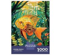 Rompecabezas para Adolescentes De 1000 Piezas Tropical Fish Illustration Rompecabezas Juegos Familiares Carrera De Velocidad Manual Cumpleaños 38x26cm/1000pcs