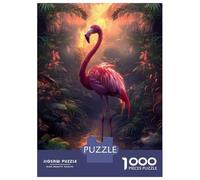 Rompecabezas para Adolescentes De 1000 Piezas Tropical Sunset Flamingo Rompecabezas para Adultos Juegos Familiares Análisis Y Lógica Cumpleaños Y Navidad 52x38cm/1000pcs