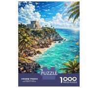 Rompecabezas para Adolescentes De 1000 Piezas Tulum Mexico Coastal Ruins Rompecabezas para Adultos Juegos Divertidos Decoración De Pared 70x50cm/1000pcs