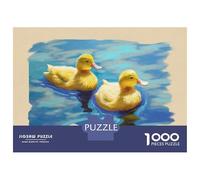 Rompecabezas para Adolescentes De 1000 Piezas Two Ducklings Swimming Rompecabezas para Adultos Juego Práctico Una Obra De Arte Cumpleaños 38x26cm/1000pcs