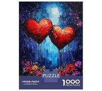 Rompecabezas para Adolescentes De 1000 Piezas Two Hearts in The Night Rompecabezas para Adolescentes Juegos Relajantes para La Diversión Familiar Juego Desafiante Regalos 38x26cm/1000pcs
