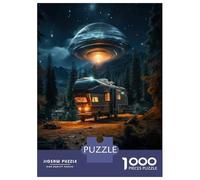 Rompecabezas para Adolescentes De 1000 Piezas UFO Camping Adventure Rompecabezas para Adultos Juegos Relajantes Desafío Difícil Cumpleaños 38x26cm/1000pcs