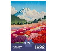 Rompecabezas para Adolescentes De 1000 Piezas Ukiyo E Fuji Azalea Garden Rompecabezas para Adultos Juguete Decoración De Pared Regalo De Cumpleaños Juego Desafiante Regalos 52x38cm/1000pcs