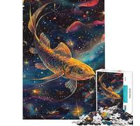 Rompecabezas para Adolescentes de 1000 Piezas Un bagre Gigante Nada en una Obra de Arte Un Juego práctico Divertido y con Humor Ideal para Reducir el estrés (Tamaño 50x75cm)