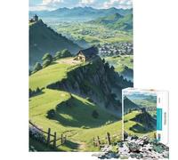Rompecabezas para Adolescentes de 1000 Piezas Un Largo Camino al Pueblo Juguete Juego Intelectual Juego Imposible Decoración Perfecta Regalos para Mujeres y Hombres (Tamaño 38x26cm)