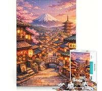 Rompecabezas para Adolescentes de 1000 Piezas: Un Pueblo japonés Juego Educativo Que Mejora la Memoria Regalo Ideal para un Juego desafiante 50x75cm