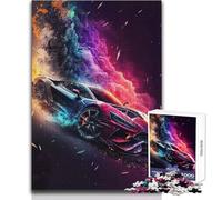 Rompecabezas para Adolescentes de 1000 Piezas, una explosión de Color sobre Ruedas, Juguetes, Juegos educativos, desafío difícil, Regalos de Amigo Secreto, tamaño 38x26cm