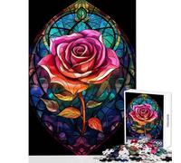 Rompecabezas para Adolescentes de 1000 Piezas: una oda a Las Rosas Rojas Juguete Educativo Gran Regalo para Juegos Juego Imposible con póster a Juego y Hoja de Trivia Tamaño 50x75cm