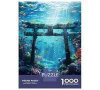 Rompecabezas para Adolescentes De 1000 Piezas Underwater Torii Gate Rompecabezas Juegos Familiares Carrera De Velocidad Manual Cumpleaños 52x38cm/1000pcs