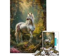 Rompecabezas para Adolescentes de 1000 Piezas Unicornio Arte renacentista Rompecabezas para Adultos Juegos Familiares difícil único Regalo de cumpleaños y Navidad (tamaño 38x26cm)