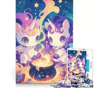 Rompecabezas para Adolescentes de 1000 Piezas Unicornios preparando pociones Juego práctico difícil y desafiante Regalo de Juego desafiante 38x26cm