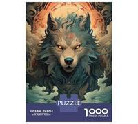 Rompecabezas para Adolescentes De 1000 Piezas Unreal Magical Wolf Rompecabezas para Adultos Juegos Familiares Análisis Y Lógica Cumpleaños Y Navidad 52x38cm/1000pcs