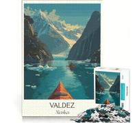 Rompecabezas para Adolescentes de 1000 Piezas Valdez Alaska, Juego Imposible, decoración para el hogar, colección de Artistas, Bellas Artes 38x26cm