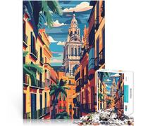 Rompecabezas para Adolescentes de 1000 Piezas Valencia Juguetes educativos de Aprendizaje Juegos Familiares Mejorar la Memoria 52x38cm