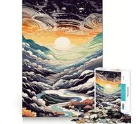 Rompecabezas para Adolescentes de 1000 Piezas,Valle Celestial,Juego de articulaciones estrechas,Juego cognitivo,Juguete,diversión fácil,decoración navideña,Regalo (38x52cm)