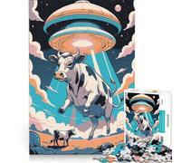 Rompecabezas para Adolescentes de 1000 Piezas ¡Vamos, Vaca!, Juegos Familiares, decoración, colección de Artistas, Bellas Artes 38x26cm