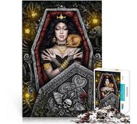 Rompecabezas para Adolescentes de 1000 Piezas Vampiro durmiendo con Gato Rompecabezas Cada Pieza es única: un desafiante y Divertido Juego Familiar 38x26cm