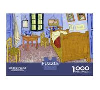 Rompecabezas para Adolescentes De 1000 Piezas Van Gogh Bedroom in Arles Rompecabezas para Adultos Juego Práctico Una Obra De Arte Cumpleaños 70x50cm/1000pcs