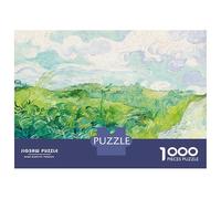 Rompecabezas para Adolescentes De 1000 Piezas Van Gogh Green Fields Rompecabezas para Adultos Juguetes Antiestrés Regalo De Cumpleaños para Cumpleaños, Navidad 70x50cm/1000pcs