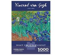 Rompecabezas para Adolescentes De 1000 Piezas Van Gogh Irises Painting Rompecabezas Juguete Decoración De Pared Vacaciones En Casa Matar El Tiempo Desafío Educativo 38x26cm/1000pcs