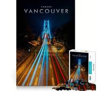 Rompecabezas para Adolescentes de 1000 Piezas, Vancouver, Canadá, Bordes impecables, Divertido Juego Mental, Regalo, Momento Acogedor, decoración navideña para la Pared (38x52cm)