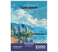 Rompecabezas para Adolescentes De 1000 Piezas Vancouver Canada Cityscape Art Rompecabezas para Adultos Juguete Decoración De Pared Desafío Difícil 70x50cm/1000pcs