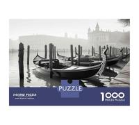 Rompecabezas para Adolescentes De 1000 Piezas Venice Gondolas in Fog Rompecabezas para Adolescentes Juegos Relajantes Carrera De Velocidad De Manos 52x38cm/1000pcs