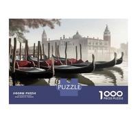 Rompecabezas para Adolescentes De 1000 Piezas Venice Gondolas in The Morning Mist Rompecabezas para Adolescentes Juegos Relajantes Carrera De Velocidad De Manos 38x26cm/1000pcs