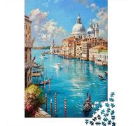 Rompecabezas para Adolescentes De 1000 Piezas Venice Grand Canal Painting-1 Rompecabezas para Adultos Juego De Ingenio Patrón De Ensamblaje Cumpleaños Y Navidad 70x50cm/1000pcs