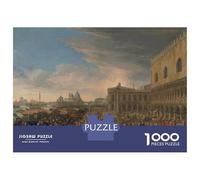 Rompecabezas para Adolescentes De 1000 Piezas Venice Piazza San Marco Painting Rompecabezas para Adultos Juego Familiar Alivia El Estrés Interacción Entre Padres E Hijos 38x26cm/1000pcs