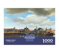 Rompecabezas para Adolescentes De 1000 Piezas Vermeer View of Delft Rompecabezas para Adultos Juguetes Antiestrés Regalo De Cumpleaños Cumpleaños 70x50cm/1000pcs