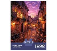 Rompecabezas para Adolescentes De 1000 Piezas Verona Italy Street at Sunset Rompecabezas para Adultos Juguetes Antiestrés Regalo De Cumpleaños Cumpleaños 38x26cm/1000pcs
