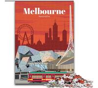 Rompecabezas para Adolescentes de 1000 Piezas: Viajando a Melbourne Desafiante, Pero Divertido y Divertido Regalos y cumpleaños únicos (26x38cm) 1000 Piezas