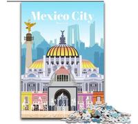 Rompecabezas para Adolescentes de 1000 Piezas: Viaje a la Ciudad de México Desafiante de completar, Pero Divertido y Divertido Regalos y cumpleaños únicos (26x38cm) 1000 Piezas
