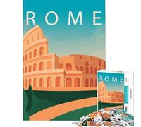 Rompecabezas para Adolescentes de 1000 Piezas Viaje a Roma Rompecabezas de 1000 Piezas Juguetes antiestrés Alivia el estrés Regalo de cumpleaños Regalos de Viaje (50x75cm)