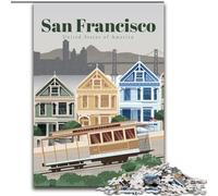 Rompecabezas para Adolescentes de 1000 Piezas, Viaje a San Francisco, Juegos educativos, decoración del hogar, Regalo de cumpleaños, Regalos, Arte de Pared, 50x75cm