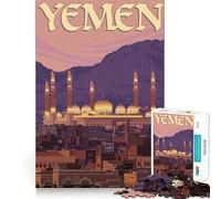 Rompecabezas para Adolescentes de 1000 Piezas Viaje a Yemen, Bordes impecables, Divertido Juego de Habilidad Mental, Juego Tranquilo y entretenido, Juego de cumpleaños artístico (38x26cm)