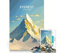 Rompecabezas para Adolescentes de 1000 Piezas Viaje al Everest Diversión con Cortes precisos Resolución de Problemas Diversión Relajante Tiempo de diversión Exhibición de Arte navideño (38x26cm)