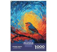 Rompecabezas para Adolescentes De 1000 Piezas Vibrant Bird in Sunset Glow Rompecabezas para Adolescentes Juegos Relajantes para La Diversión Familiar Juego Desafiante Regalos 52x38cm/1000pcs