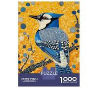 Rompecabezas para Adolescentes De 1000 Piezas Vibrant Blue Jay Art Rompecabezas para Adultos Juego De Ingenio Decoración De Pared Regalos para Reducir El Estrés 38x26cm/1000pcs