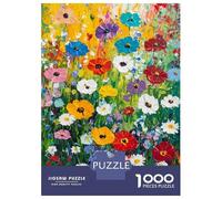 Rompecabezas para Adolescentes De 1000 Piezas Vibrant Floral Palette Rompecabezas para Adultos Juguete Decoración De Pared Carrera De Velocidad Manual Desafío Educativo 38x26cm/1000pcs
