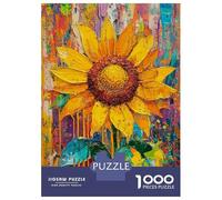 Rompecabezas para Adolescentes De 1000 Piezas Vibrant Sunflower Art -2 Rompecabezas para Adultos Juego Práctico Pero Divertido Y Humorístico Regalo De Cumpleaños, Regalos, 38x26cm/1000pcs