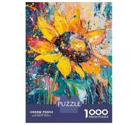 Rompecabezas para Adolescentes De 1000 Piezas Vibrant Sunflower Art Rompecabezas para Adultos Juguete Decoración De Pared Regalo De Cumpleaños Juego Desafiante Regalos 38x26cm/1000pcs
