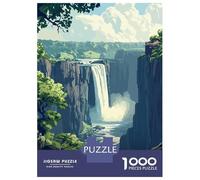 Rompecabezas para Adolescentes De 1000 Piezas Victoria Falls, Zimbabwe Rompecabezas para Adultos Juguete Decoración De Pared Mejora La Memoria Regalos De Cumpleaños Y Únicos 70x50cm/1000pcs